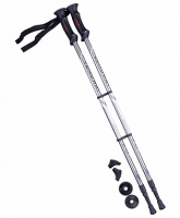 палки для скандинавской ходьбы berger longway, 77-135 см, 2-секционные, серый/чёрный