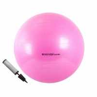 набор 65 см (мяч гимнастический + насос) body form bf-gbp01 розовый