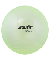 мяч гимнастический gb-105 55 см, прозрачный, зеленый