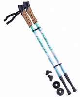 палки для скандинавской ходьбы berger forester, 67-135 см, 3-секционные, белый/мятный