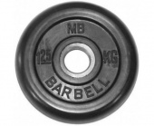 Диск обрезиненный barbell mb (металлическая втулка) 1.25 кг / диаметр 51 мм