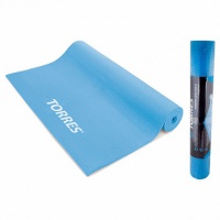 коврик для йоги torres pvc 3 мм, голубой