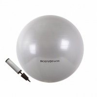 набор 85 см (мяч гимнастический + насос) body form bf-gbp01 серебро
