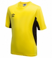футболка тренировочная umbro attack jersey ss 123114-360 (жел/чер)