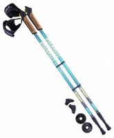 палки для скандинавской ходьбы berger starfall 77-135 см, 2-секционные, синий/серый/жёлтый