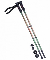 палки для скандинавской ходьбы berger longway, 77-135 см, 2-секционные, тёмно-зеленый/оранжевый