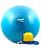 мяч гимнастический gb-102 с насосом 85 см, антивзрыв, синий