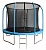 батут bondy sport 8 ft 2,44 м с сеткой и лестницей (синий)