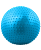 мяч гимнастический массажный gb-301 65 см, антивзрыв, синий