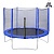 батут dfc trampoline fitness 16ft наружн.сетка, синий (488см)